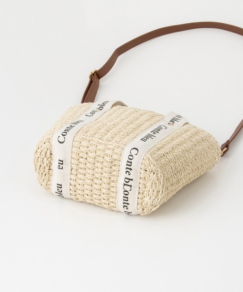 Honeys(ハニーズ)の「テープハンドルカゴバッグ(かごバッグ・レディース・ホワイト系その他/ブラック×ベージュ/ブラック・FREE)」の21枚目の写真