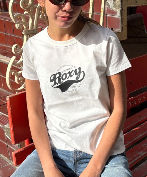 ROXY(ロキシー)の「LOST IN SUMMER TEE /ロキシーロゴコンパクトシルエット半袖Tシャツ(Tシャツ/カットソー・レディース・ホワイト/ミント/ブラック/グレー・SMALL/LARGE/MEDIUM)」の2枚目の写真