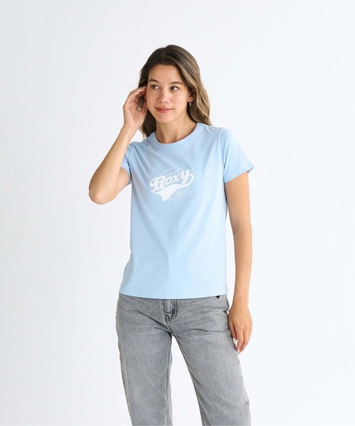 ROXY(ロキシー)の「LOST IN SUMMER TEE /ロキシーロゴコンパクトシルエット半袖Tシャツ(Tシャツ/カットソー・レディース・ホワイト/ミント/ブラック/グレー・SMALL/LARGE/MEDIUM)」の4枚目の写真