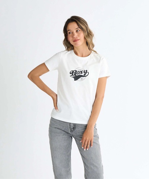 ROXY(ロキシー)の「LOST IN SUMMER TEE /ロキシーロゴコンパクトシルエット半袖Tシャツ(Tシャツ/カットソー・レディース・ホワイト/ミント/ブラック/グレー・SMALL/LARGE/MEDIUM)」の7枚目の写真