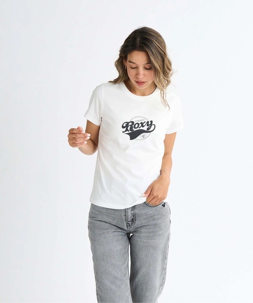 ROXY(ロキシー)の「LOST IN SUMMER TEE /ロキシーロゴコンパクトシルエット半袖Tシャツ(Tシャツ/カットソー・レディース・ホワイト/ミント/ブラック/グレー・SMALL/LARGE/MEDIUM)」の9枚目の写真