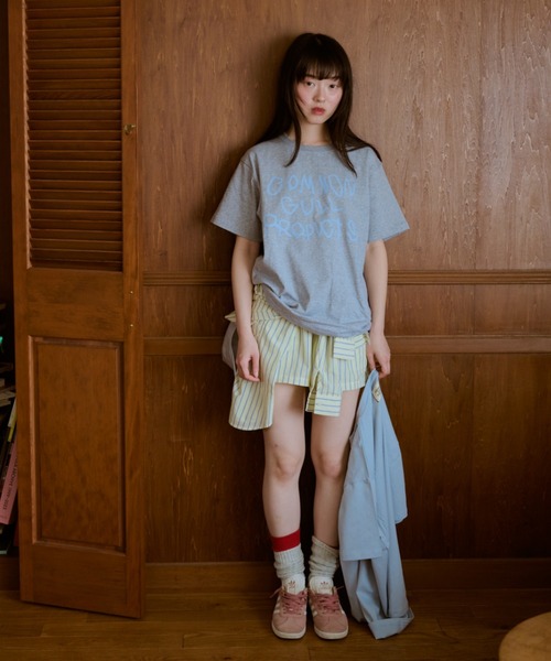 common gull products.（コモンガルプロダクツ）の「common gull products. Tee（Tシャツ/カットソー・レディース・ネイビー/イエロー系/グリーン系/ピンク系/グレー系/オフホワイト/パープル系/杢グレー・SMALL/MEDIUM/LARGE）」の20枚目の写真