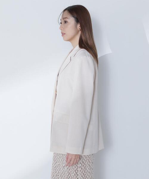 NATURAL BEAUTY BASIC(ナチュラルビューティーベーシック)の「◇ライトボクシーダブルジャケット(テーラードジャケット・レディース・ベージュ/ネイビー/キャメル・SMALL/MEDIUM)」の14枚目の写真