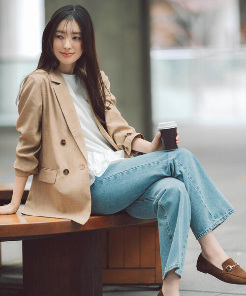 NATURAL BEAUTY BASIC ジャケット テーラードジャケット ダブル