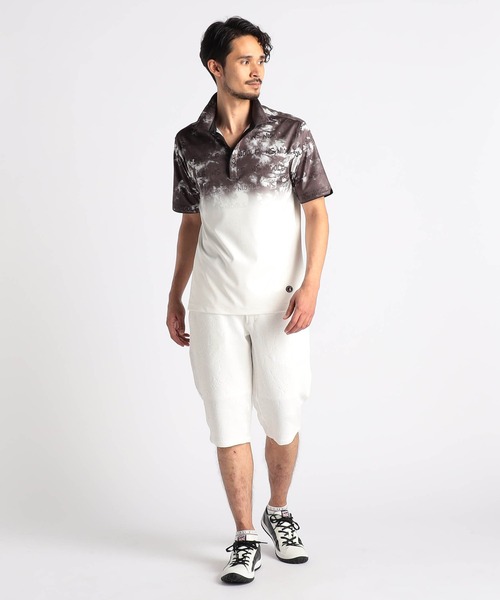 NICOLE CLUB FOR MEN（ニコルクラブフォーメン）の「エンボスクラック柄ハーフパンツ（その他パンツ・メンズ・ホワイト系2/ブラック系2/ブラック系1/ホワイト系1・MEDIUM/LARGE/SMALL/X-LARGE）」の7枚目の写真