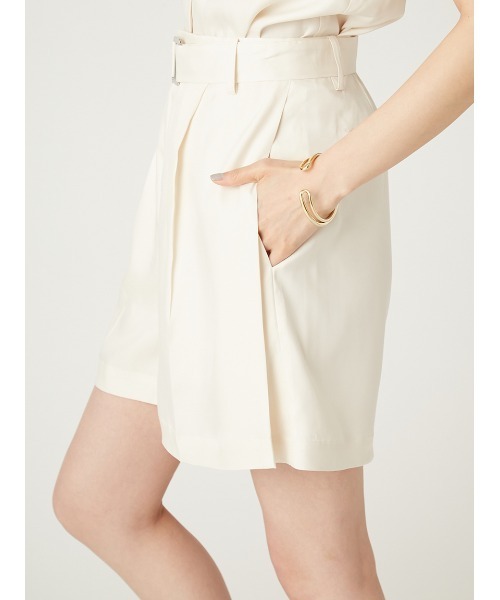 FRAY I.D(フレイアイディー)の「ウォッシャブルクールサテンショートパンツ/ウォッシャブル・接触冷感(その他パンツ・レディース・アイボリー/ブラウン/ピンク・1/0)」の19枚目の写真