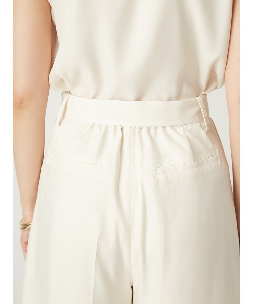 FRAY I.D(フレイアイディー)の「ウォッシャブルクールサテンショートパンツ/ウォッシャブル・接触冷感(その他パンツ・レディース・アイボリー/ブラウン/ピンク・1/0)」の20枚目の写真