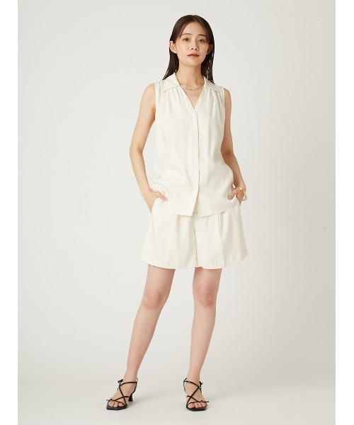 FRAY I.D(フレイアイディー)の「ウォッシャブルクールサテンショートパンツ/ウォッシャブル・接触冷感(その他パンツ・レディース・アイボリー/ブラウン/ピンク・1/0)」の22枚目の写真