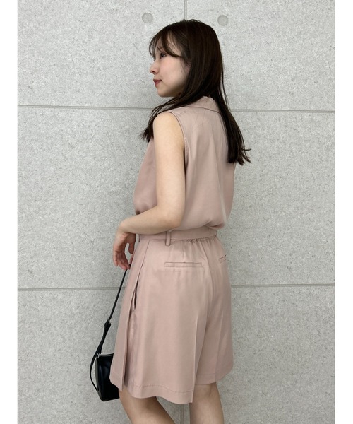 FRAY I.D(フレイアイディー)の「ウォッシャブルクールサテンショートパンツ/ウォッシャブル・接触冷感(その他パンツ・レディース・アイボリー/ブラウン/ピンク・1/0)」の9枚目の写真