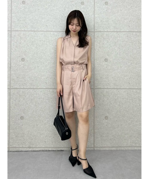 FRAY I.D(フレイアイディー)の「ウォッシャブルクールサテンショートパンツ/ウォッシャブル・接触冷感(その他パンツ・レディース・アイボリー/ブラウン/ピンク・1/0)」の11枚目の写真