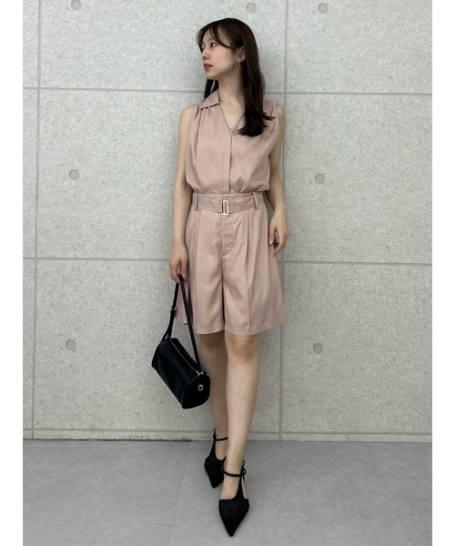 FRAY I.D(フレイアイディー)の「ウォッシャブルクールサテンショートパンツ/ウォッシャブル・接触冷感(その他パンツ・レディース・アイボリー/ブラウン/ピンク・1/0)」の12枚目の写真