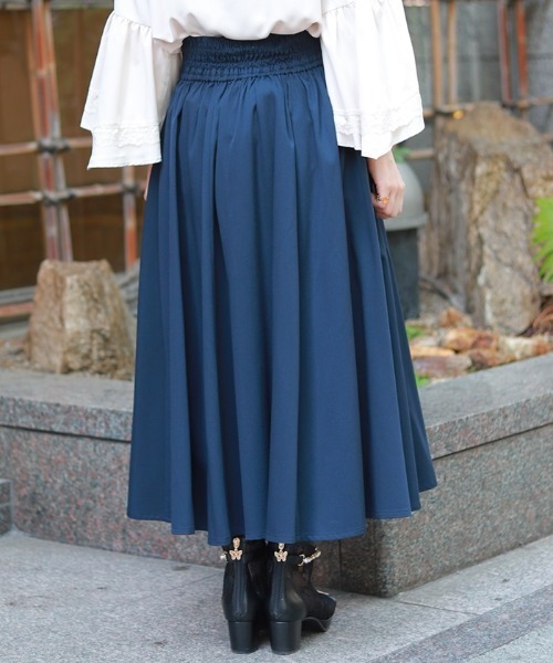 axes femme（アクシーズファム）の「フリルサス付ハイウエストスカート（スカート・レディース・ブラウン/ネイビー/ブラック/グレー/ワイン・FREE）」の11枚目の写真