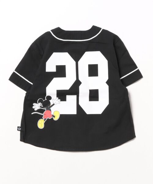 Disney（ディズニー）の「【綿100％】 ディズニー ベースボール半袖 シャツ 0475K（シャツ/ブラウス・キッズ・その他9/ブラック×レッド・80ｃｍ/90cm/100cm/110cm/120cm/130cm/140cm）」の3枚目の写真