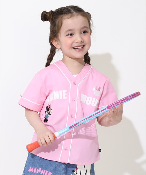 セール】【綿100％】 ディズニー ベースボール半袖 シャツ 0475K