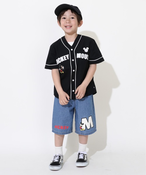 Disney（ディズニー）の「【綿100％】 ディズニー ベースボール半袖 シャツ 0475K（シャツ/ブラウス・キッズ・その他9/ブラック×レッド・80ｃｍ/90cm/100cm/110cm/120cm/130cm/140cm）」の5枚目の写真