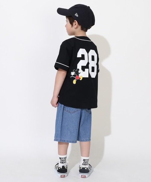 Disney（ディズニー）の「【綿100％】 ディズニー ベースボール半袖 シャツ 0475K（シャツ/ブラウス・キッズ・その他9/ブラック×レッド・80ｃｍ/90cm/100cm/110cm/120cm/130cm/140cm）」の7枚目の写真