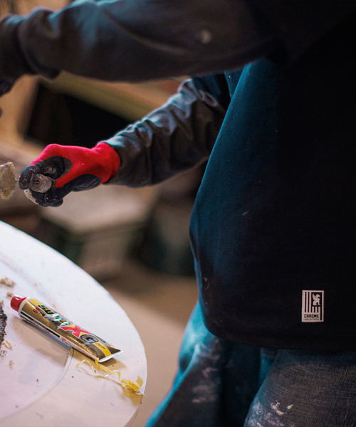 CHROME（クローム）の「［ CHROME / クローム ］LSC TEE WIDE FIT OG LOGO / ライムストーン ケーブ ティー ワイド フィット オリジナル ロゴ 接触冷感 空間冷却 鍾乳洞TEE（Tシャツ/カットソー・メンズ・ホワイト/ブラック・L/XL/M）」の22枚目の写真