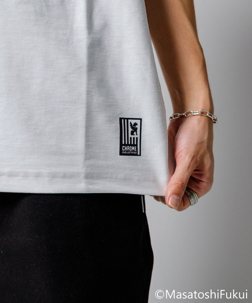 CHROME（クローム）の「［ CHROME / クローム ］LSC TEE WIDE FIT OG LOGO / ライムストーン ケーブ ティー ワイド フィット オリジナル ロゴ 接触冷感 空間冷却 鍾乳洞TEE（Tシャツ/カットソー・メンズ・ホワイト/ブラック・L/XL/M）」の17枚目の写真