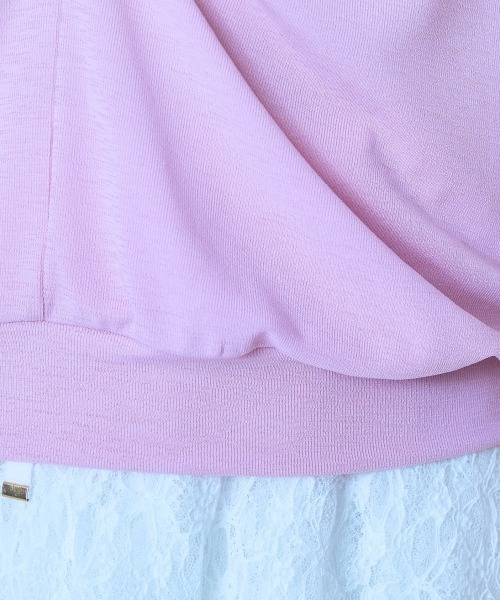 marun（マルン）の「＜大きいサイズ＞ハートネックデザイントップス marun（Tシャツ/カットソー・レディース・ピンク/ダークネイビー・3L/4L/5L/L/LL）」の17枚目の写真