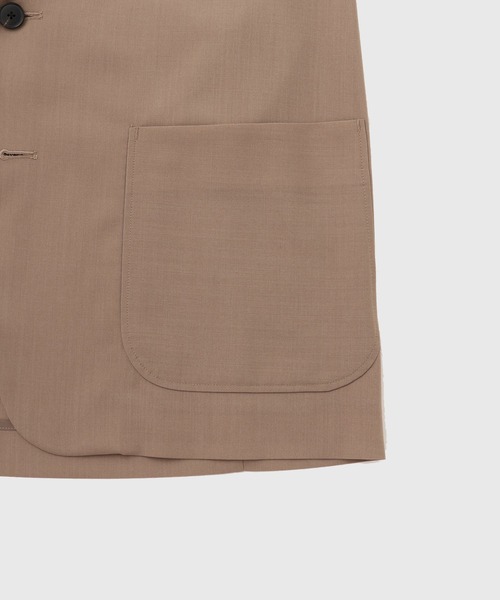 ADAM ET ROPE'(アダムエロペ)の「サマーウーステッド ボックスシルエット アンコンジャケット / セットアップ可能(テーラードジャケット・メンズ・ブラック/グレー/イエロー系その他3・M/L)」の10枚目の写真