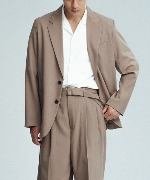 ADAM ET ROPE'(アダムエロペ)の「サマーウーステッド ボックスシルエット アンコンジャケット / セットアップ可能(テーラードジャケット・メンズ・ブラック/グレー/イエロー系その他3・M/L)」の19枚目の写真