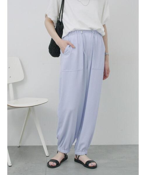 Samansa Mos2 blue（サマンサモスモスブルー）の「イージーベイカーパンツ（その他パンツ・レディース・チャコールグレー/キナリ/ラベンダー・F）」の12枚目の写真