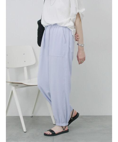 Samansa Mos2 blue（サマンサモスモスブルー）の「イージーベイカーパンツ（その他パンツ・レディース・チャコールグレー/キナリ/ラベンダー・F）」の14枚目の写真