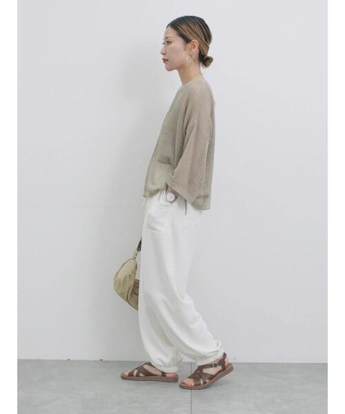 Samansa Mos2 blue（サマンサモスモスブルー）の「イージーベイカーパンツ（その他パンツ・レディース・チャコールグレー/キナリ/ラベンダー・F）」の21枚目の写真