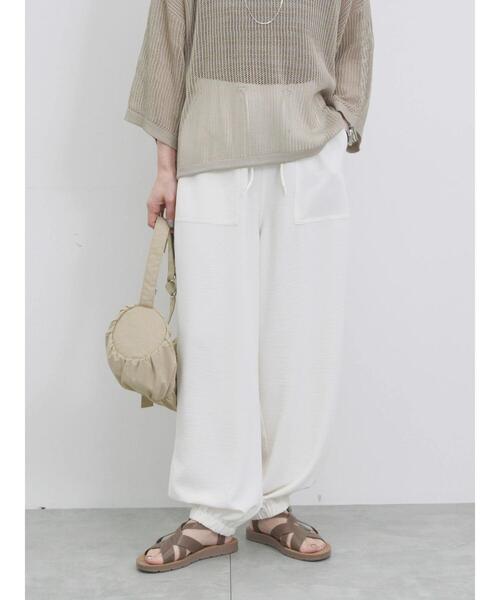 Samansa Mos2 blue（サマンサモスモスブルー）の「イージーベイカーパンツ（その他パンツ・レディース・チャコールグレー/キナリ/ラベンダー・F）」の22枚目の写真