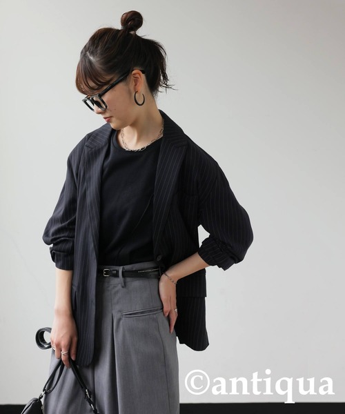 antiqua(アンティカ)の「本革スタッズベルト(ベルト・レディース・ブラック・ONE SIZE)」の5枚目の写真