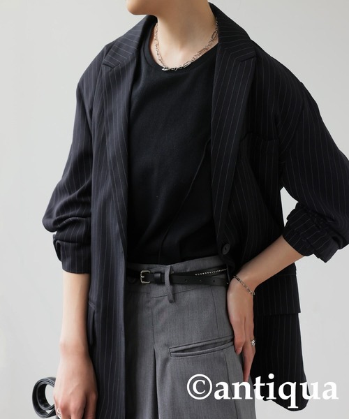 antiqua(アンティカ)の「本革スタッズベルト(ベルト・レディース・ブラック・ONE SIZE)」の6枚目の写真