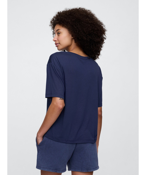GAP（ギャップ）の「リラックス パジャマ グラフィックtシャツ（ルームウェア/パジャマ・レディース・ライトグレー/ネイビー・L/M/S/XXS/XS）」の3枚目の写真