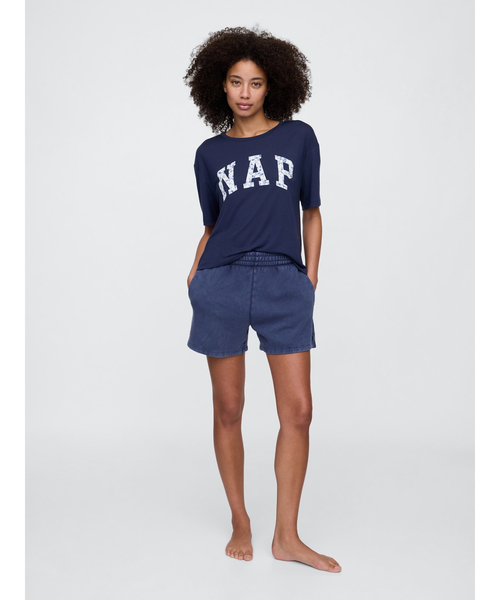GAP（ギャップ）の「リラックス パジャマ グラフィックtシャツ（ルームウェア/パジャマ・レディース・ライトグレー/ネイビー・L/M/S/XXS/XS）」の4枚目の写真