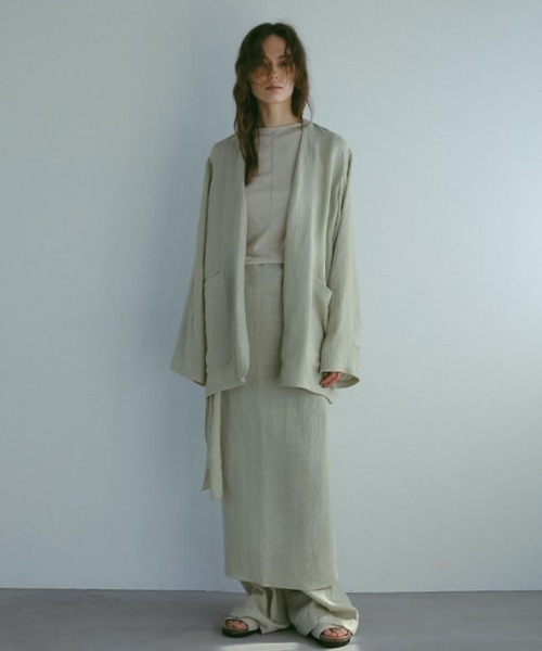 ETRE TOKYO（エトレトウキョウ）の「レノクロスセミワイドパンツ（その他パンツ・レディース・ネイビー/オフホワイト/セージグリーン・S/M）」の14枚目の写真