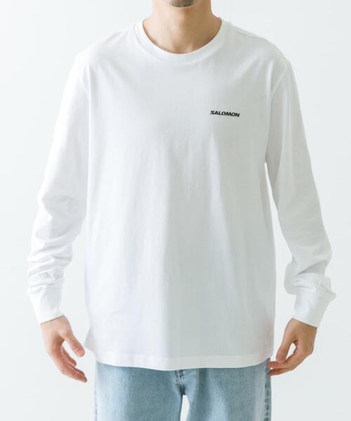 SALOMON（サロモン）の「SALOMON　LOGO LONG-SLEEVE T-SHIRTS M（Tシャツ/カットソー・メンズ・ホワイト・X-LARGE/MEDIUM/LARGE/SMALL）」の2枚目の写真