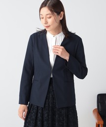 GALLORIA（ギャローリア）の「【キレメクシリーズ】麻調ノーカラージャケット（テーラードジャケット）」