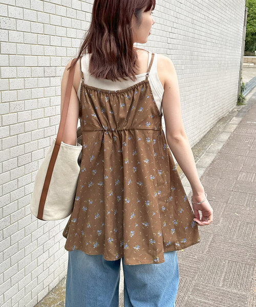 umm.】花柄前リボンキャミチュニック（チュニック）｜DISCOAT（ディス