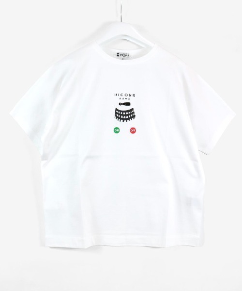 STUDIO PICONE(スタジオピッコーネ)の「コットン100%冷感プルオーバー(Tシャツ/カットソー・レディース・ホワイト/ブラック・LL/M/L)」の2枚目の写真