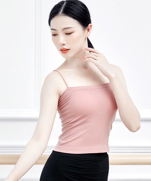 Lace Ladies(レースレディース)の「ストレート ライン カップ付き ベーシック キャミソール(キャミソール・レディース・ベージュ/ピンク/ホワイト/ブラック/グレー・FREE)」の5枚目の写真