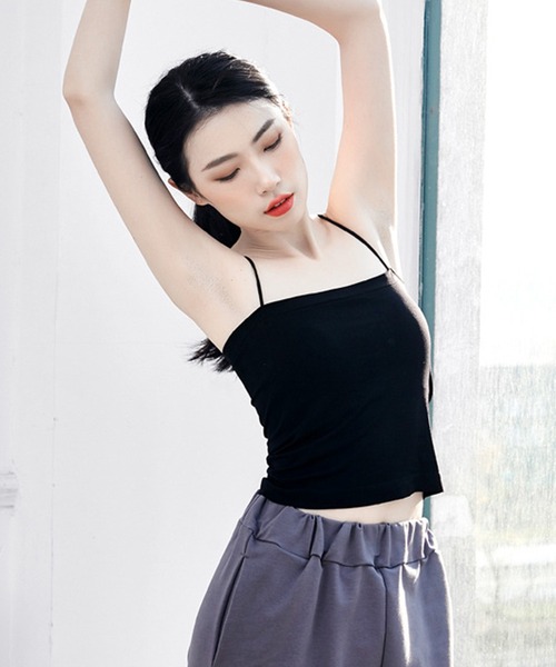 Lace Ladies(レースレディース)の「ストレート ライン カップ付き ベーシック キャミソール(キャミソール・レディース・ベージュ/ピンク/ホワイト/ブラック/グレー・FREE)」の12枚目の写真