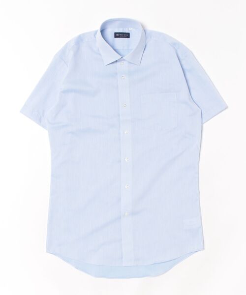TOKYO SHIRTS（トウキョウシャツ）の「【吸水速乾】 形態安定ノンアイロン ワイド 半袖ビジネスワイシャツ（ビジネスシャツ・メンズ・サックスブルー・首回り39cm/首回り41cm/首回り42cm/首回り43cm/首回り37cm）」の6枚目の写真