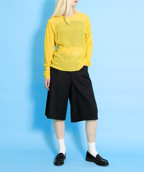 PUNYUS(プニュズ)の「シアートップス(Tシャツ/カットソー・レディース・サックスブルー/グリーン/ピンク/イエロー/オレンジ・1/2/3/4)」の18枚目の写真