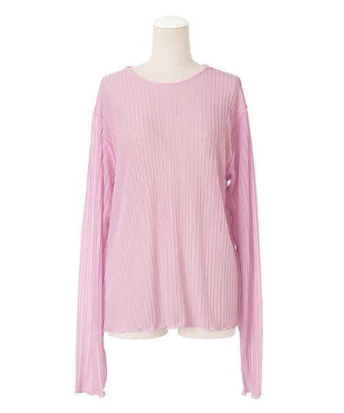 PUNYUS(プニュズ)の「シアートップス(Tシャツ/カットソー・レディース・サックスブルー/グリーン/ピンク/イエロー/オレンジ・1/2/3/4)」の16枚目の写真