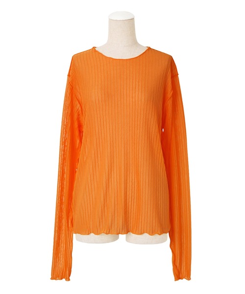 PUNYUS(プニュズ)の「シアートップス(Tシャツ/カットソー・レディース・サックスブルー/グリーン/ピンク/イエロー/オレンジ・1/2/3/4)」の15枚目の写真