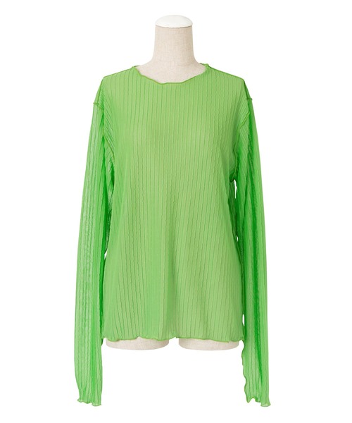 PUNYUS(プニュズ)の「シアートップス(Tシャツ/カットソー・レディース・サックスブルー/グリーン/ピンク/イエロー/オレンジ・1/2/3/4)」の14枚目の写真