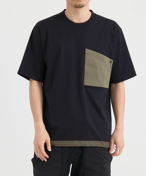 WHITE MOUNTAINEERING(ホワイトマウンテニアリング)の「【White Mountaineering / ホワイトマウンテニアリング】別注 DRAW CORD S/S POCKET TEE(Tシャツ/カットソー・メンズ・ホワイト/ブラック/ダークネイビー・1/2/3)」の3枚目の写真
