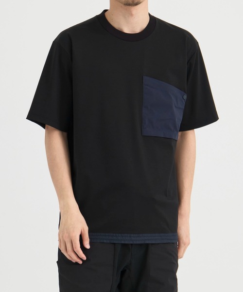 WHITE MOUNTAINEERING(ホワイトマウンテニアリング)の「【White Mountaineering / ホワイトマウンテニアリング】別注 DRAW CORD S/S POCKET TEE(Tシャツ/カットソー・メンズ・ホワイト/ブラック/ダークネイビー・1/2/3)」の1枚目の写真