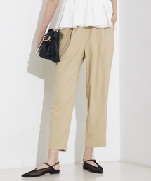 qualite | バックサテンジョーゼットパンツ(スラックス)
