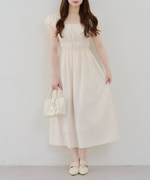 continuer de NICE CLAUP(コンティニューデナイスクラップ)の「【@reve.perle_セレクト】ギャザーフリルシャーリングワンピース(ワンピース・レディース・アイボリー/ブラック/ブラウン・FREE)」の12枚目の写真