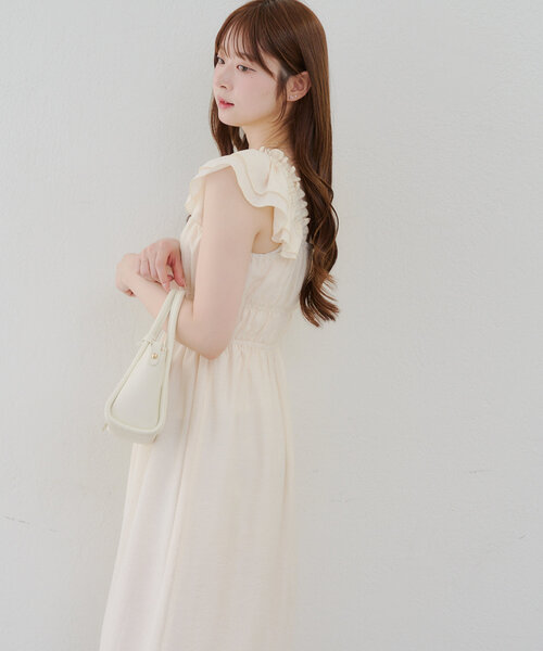 continuer de NICE CLAUP(コンティニューデナイスクラップ)の「【@reve.perle_セレクト】ギャザーフリルシャーリングワンピース(ワンピース・レディース・アイボリー/ブラック/ブラウン・FREE)」の18枚目の写真